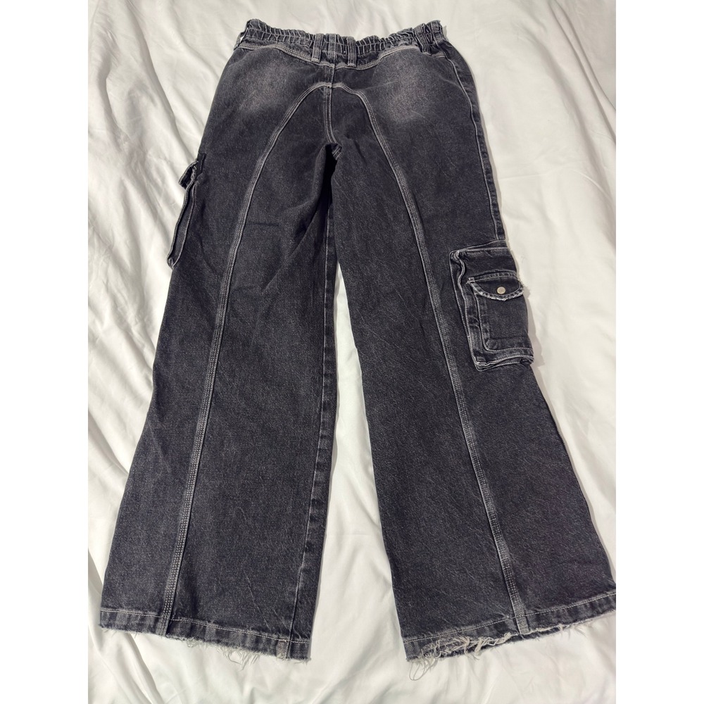 BDG Cargo Jeans Women 28W Black Baggy Wide Leg Urban‎ Outfitters Sz M - Picture 2 of 11